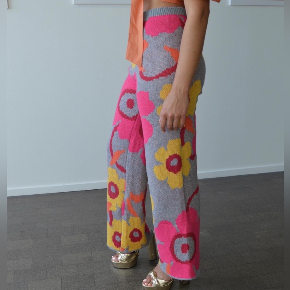 Floral Sweater Pants